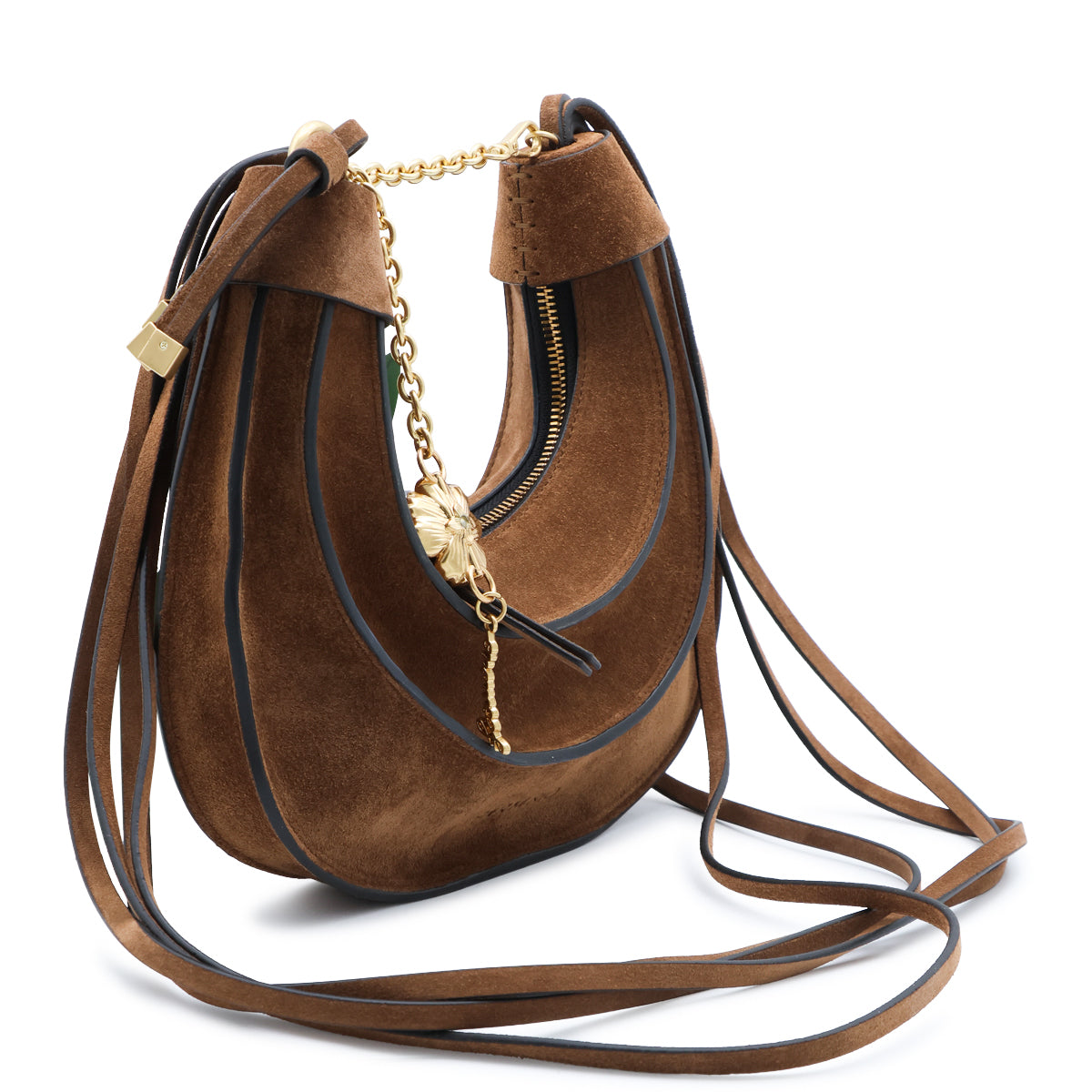 WALNUT LEATHER SMALL SHOULDER BAG