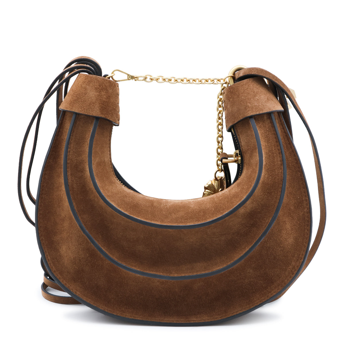 WALNUT LEATHER SMALL SHOULDER BAG