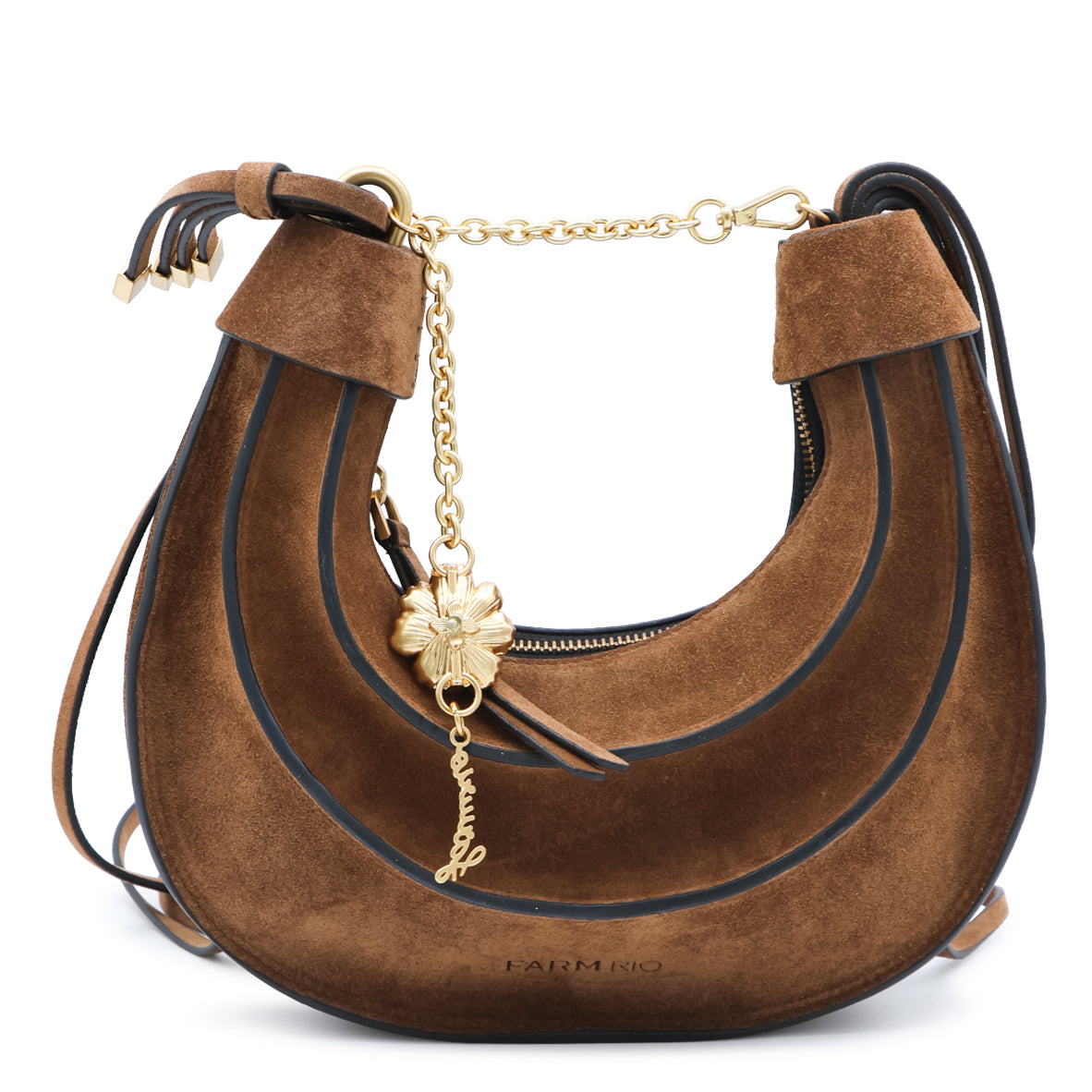 WALNUT LEATHER SMALL SHOULDER BAG