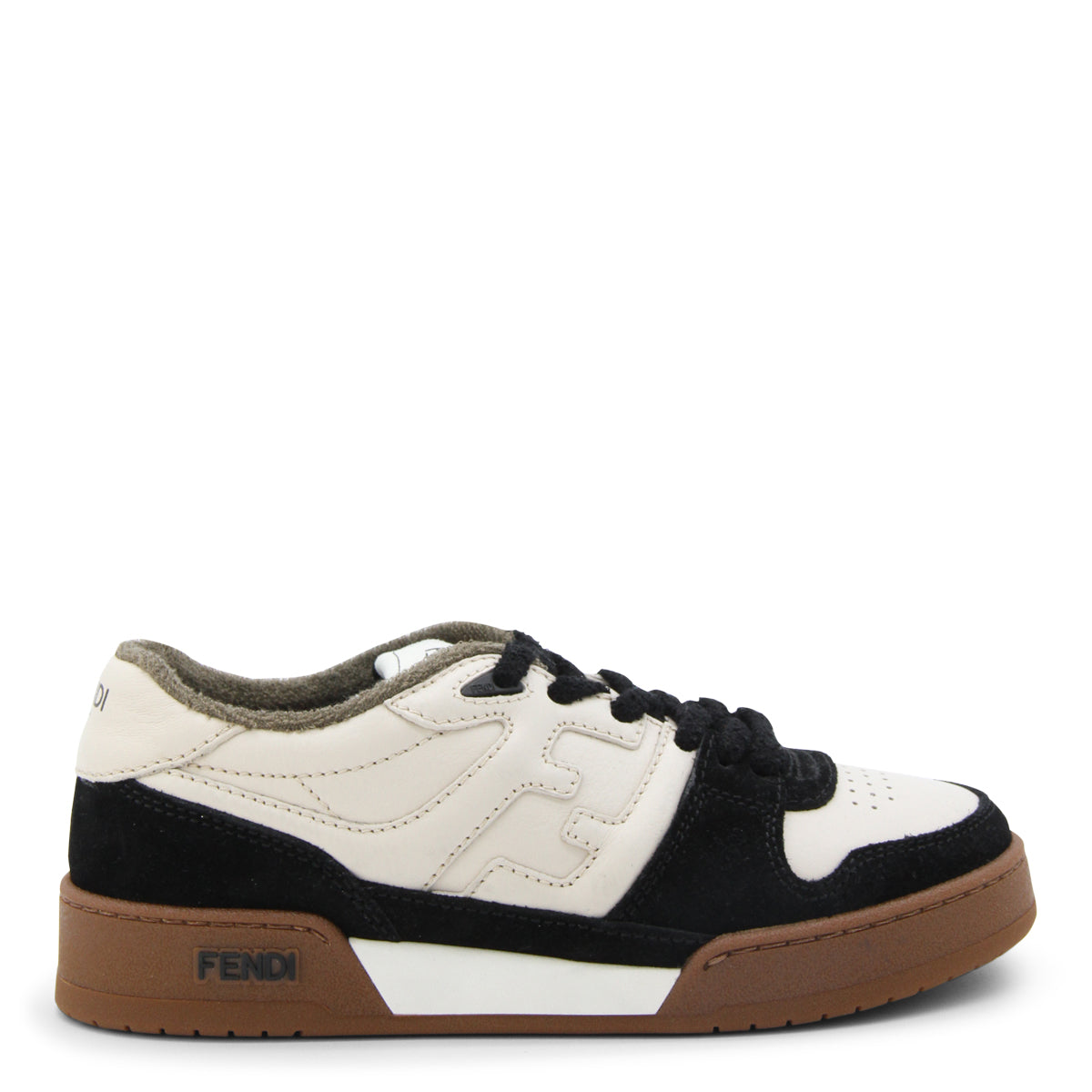 BLACK AND MILK LEATHER SNEAKERS