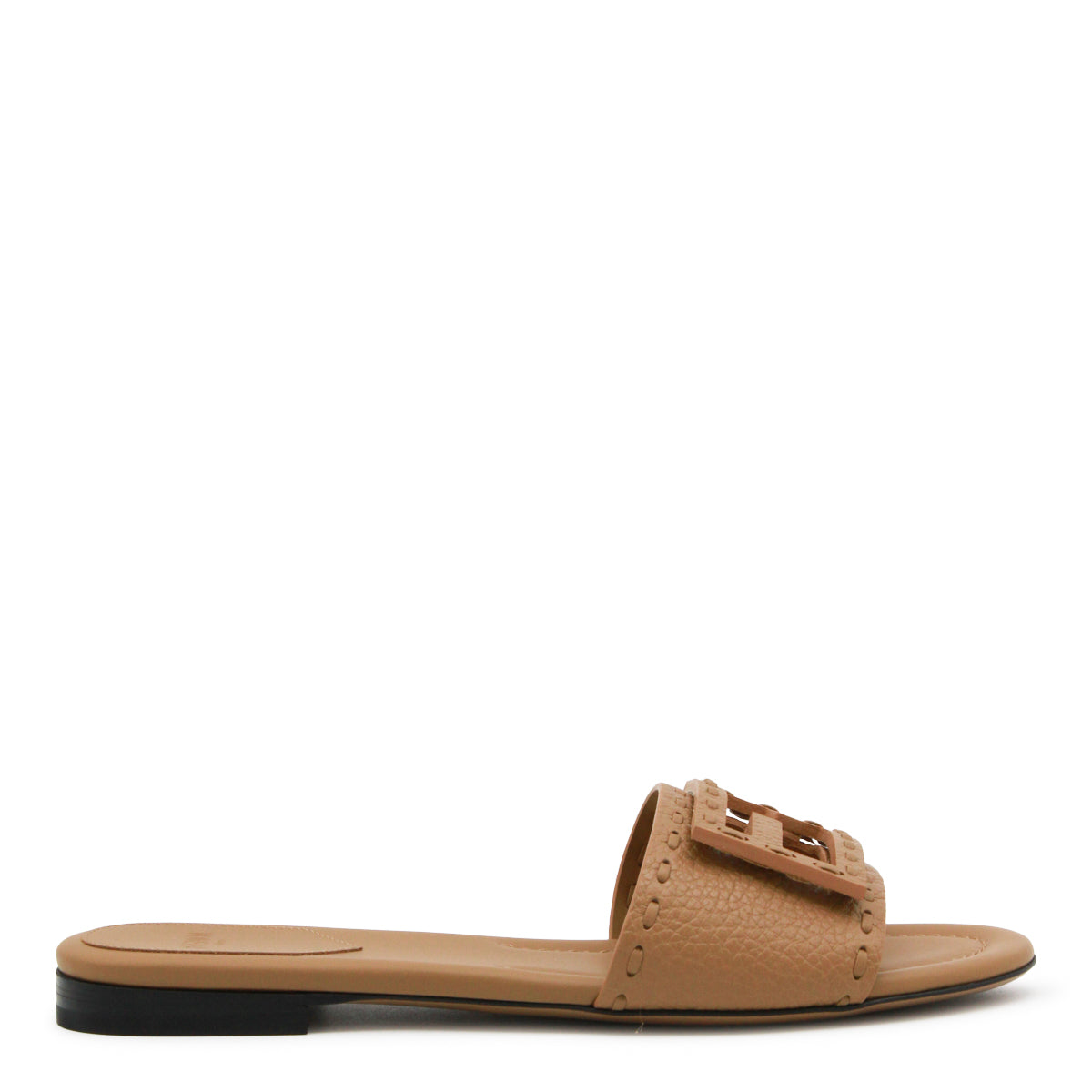CAMEL LEATHER FF FLATS