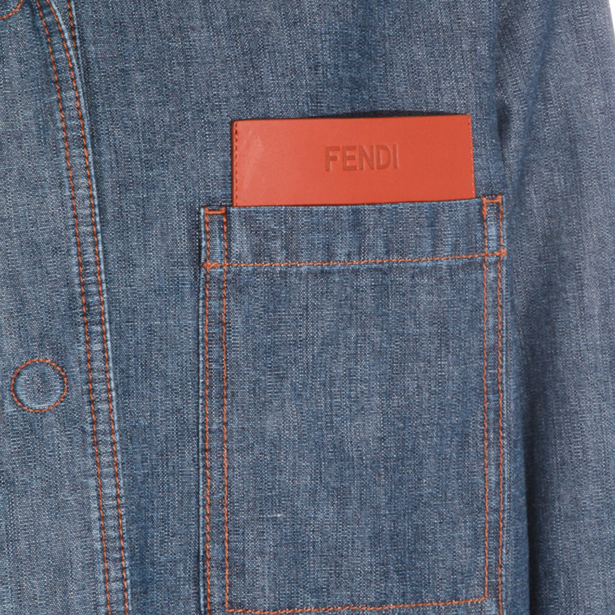 BLUE COTTON DENIM JACKET
