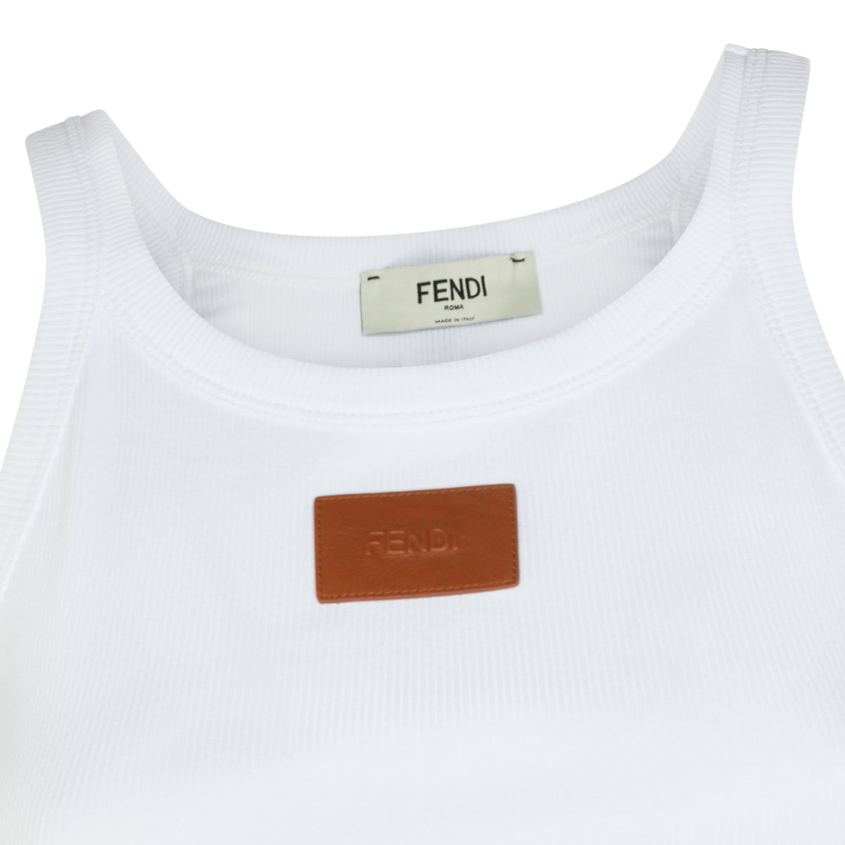 WHITE COTTON LOGO TOP