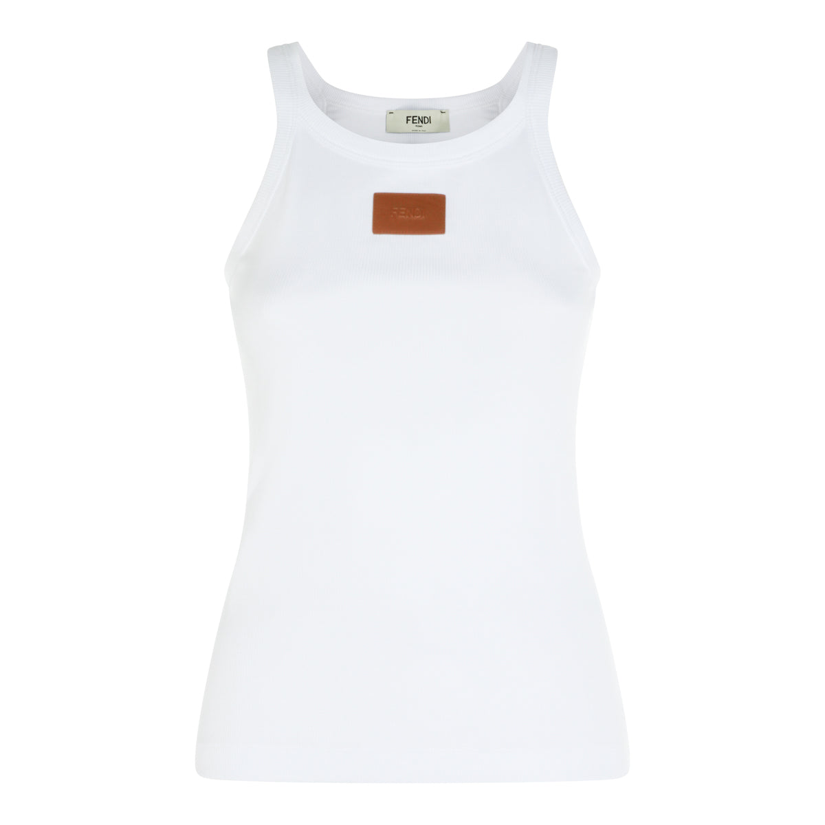 WHITE COTTON LOGO TOP