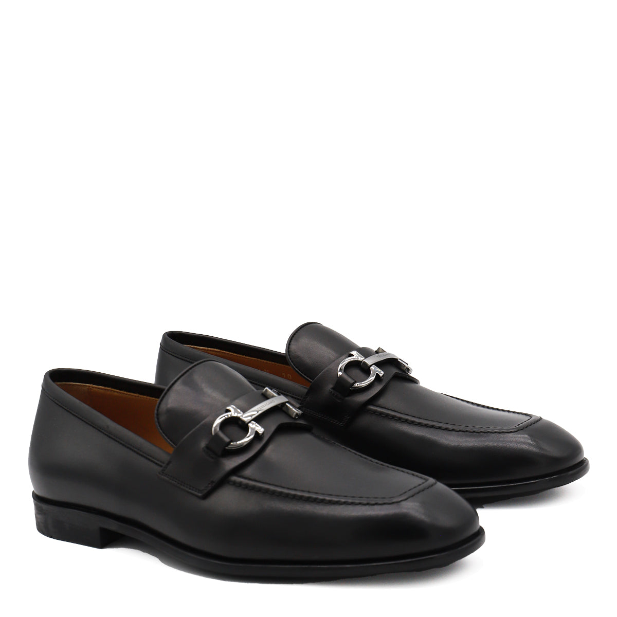 BLACK LEATHER FOSTER LOAFERS