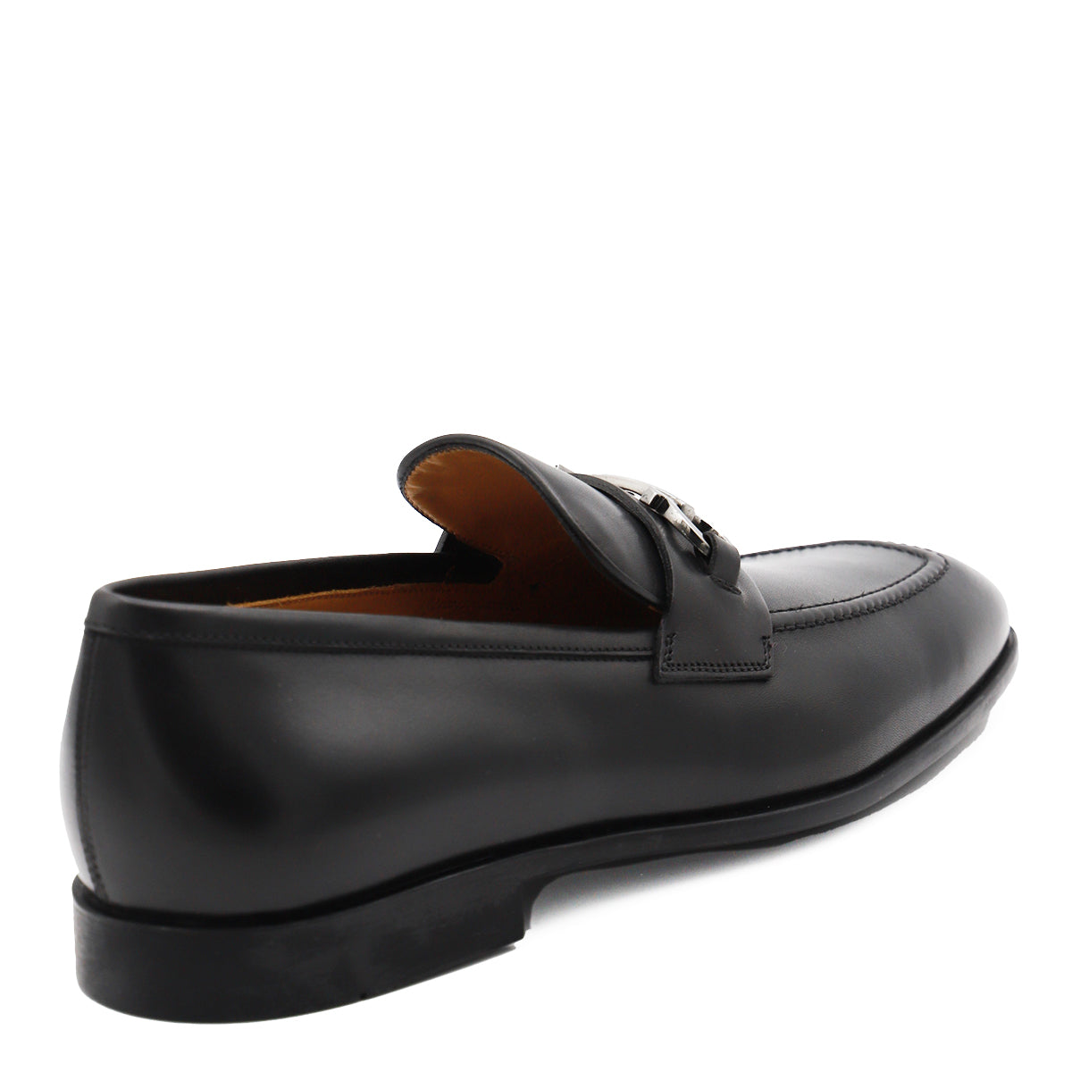 BLACK LEATHER FOSTER LOAFERS