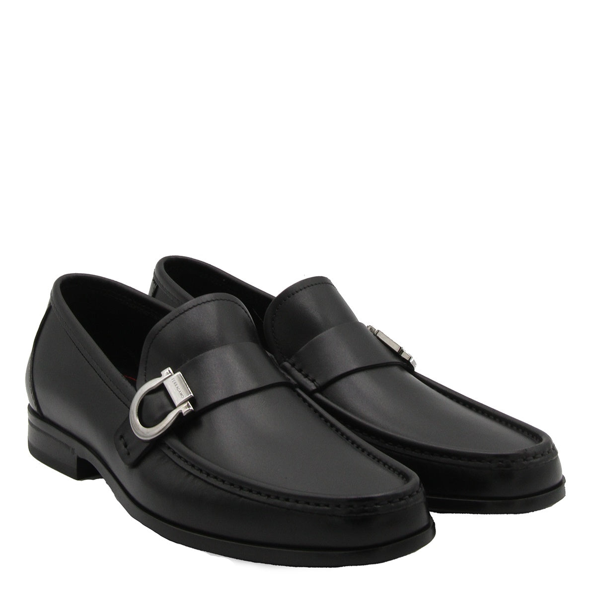 BLACK LEATHER CASPIAN LOAFERS