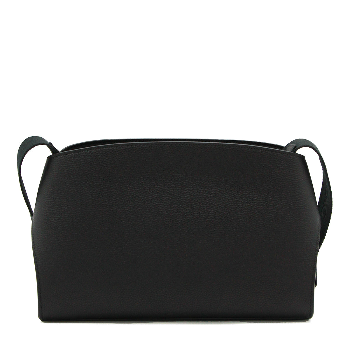BLACK LEATHER SHOULDER BAG