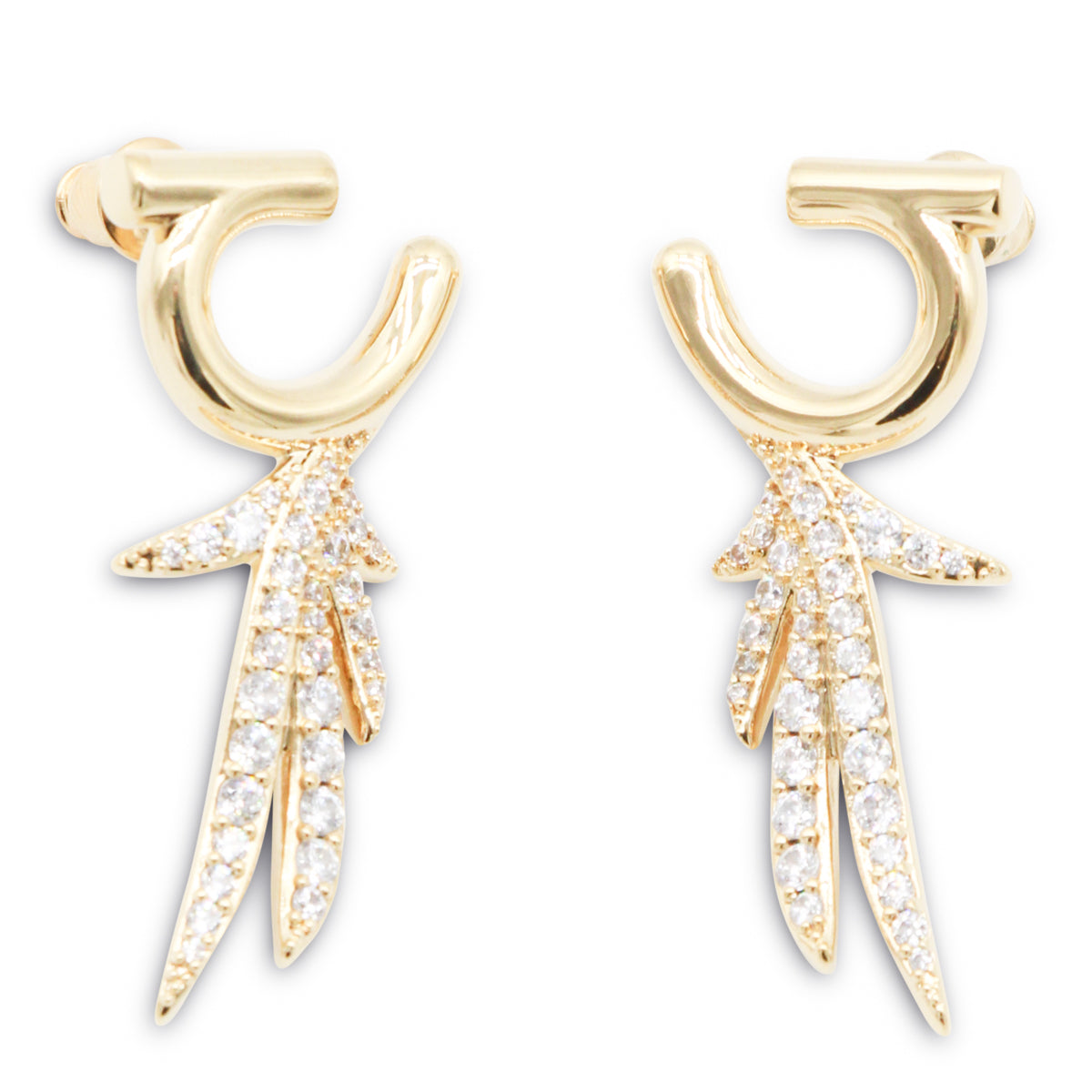GOLD BRASS EARRINGS