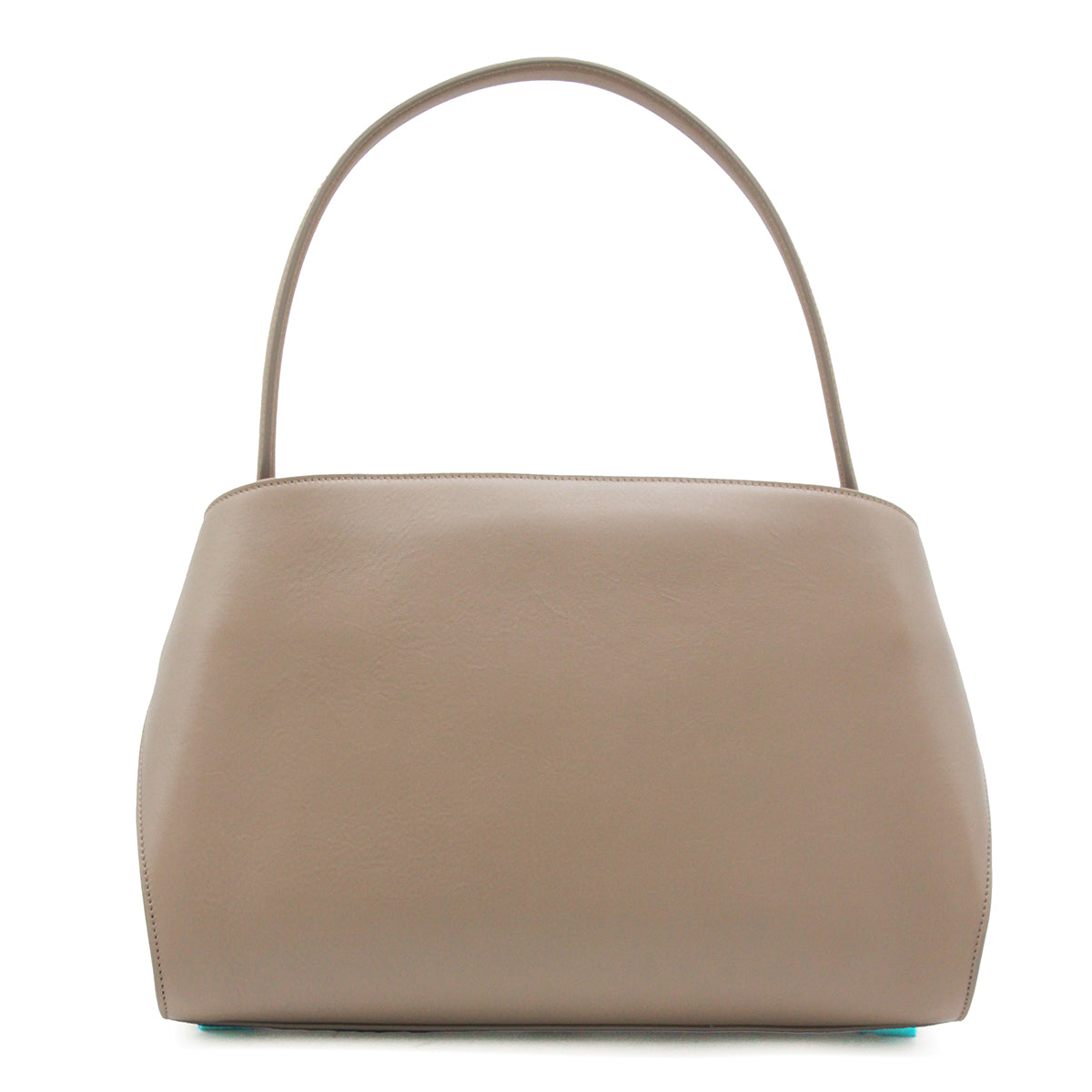 TAUPE LEATHER HUG SH S TOTE