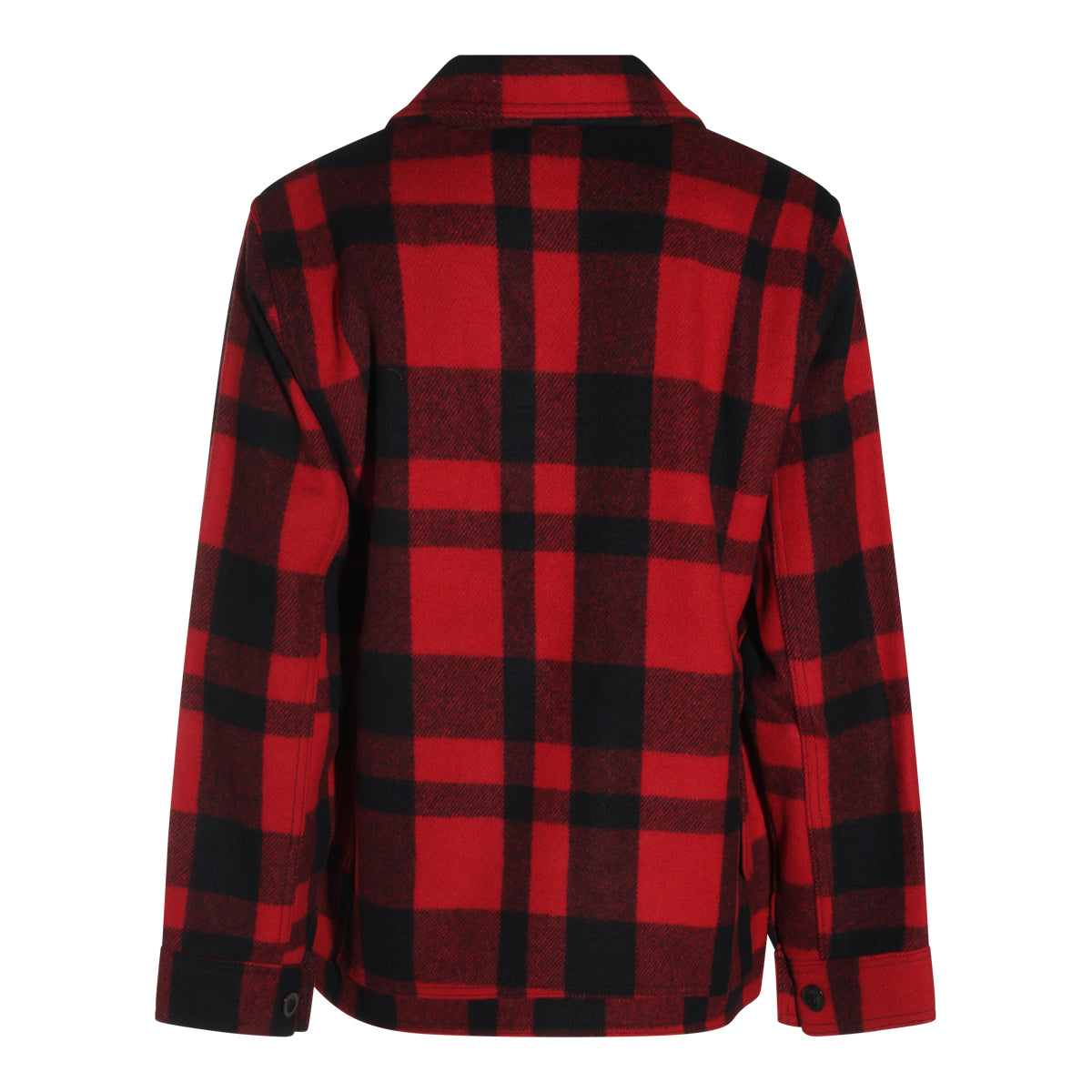 RED AND BLACK WOOL CASUAL JACKET
