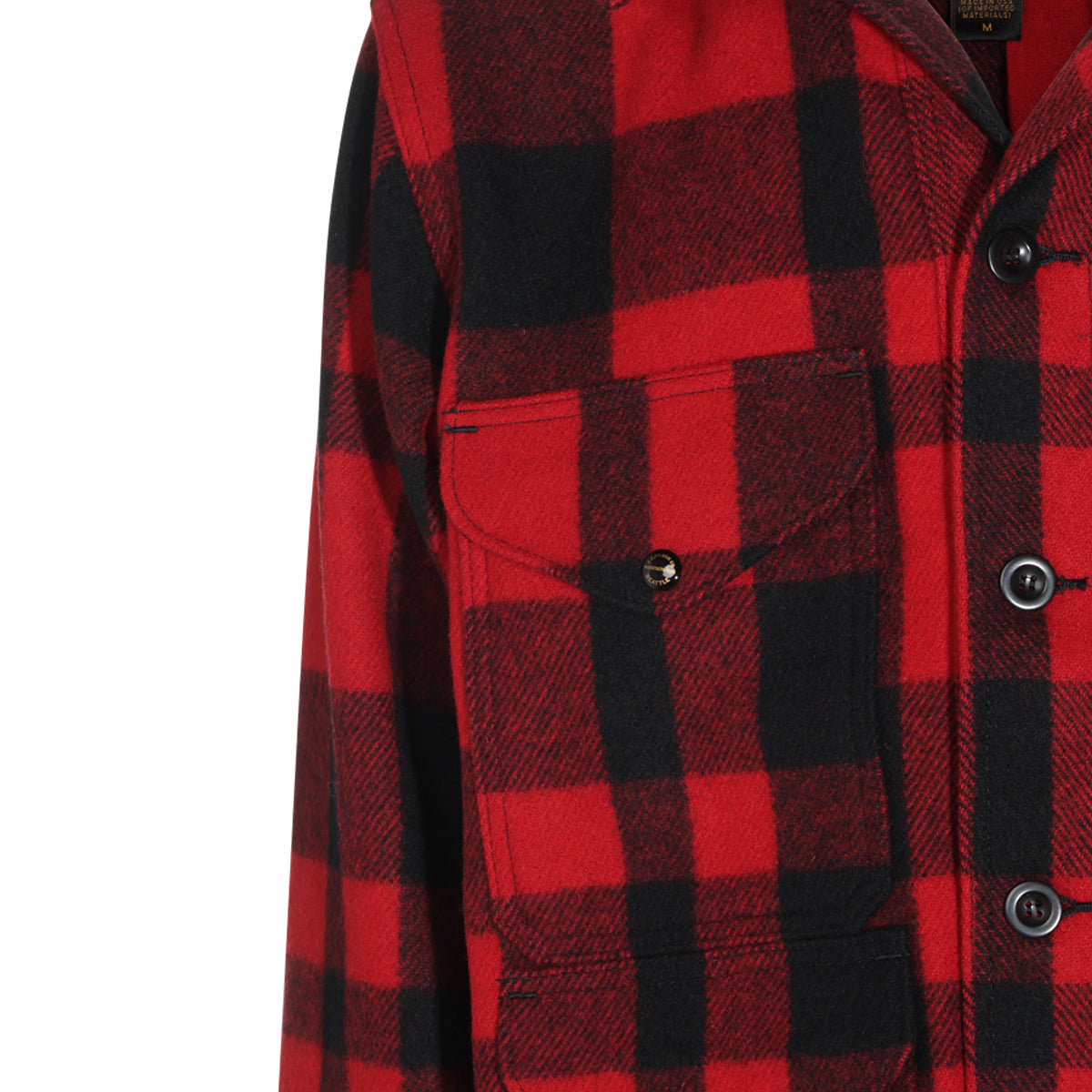 RED AND BLACK WOOL CASUAL JACKET
