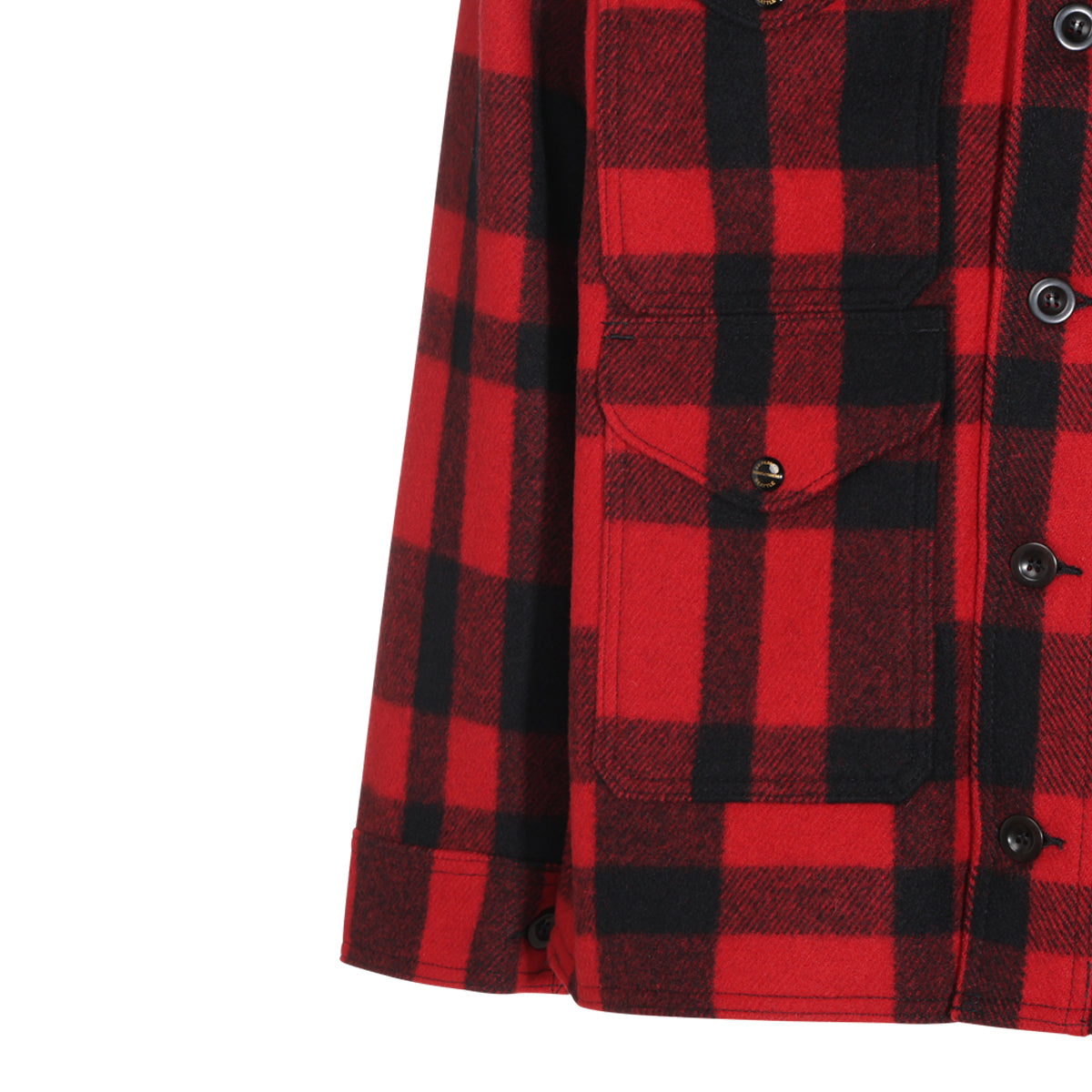 RED AND BLACK WOOL CASUAL JACKET
