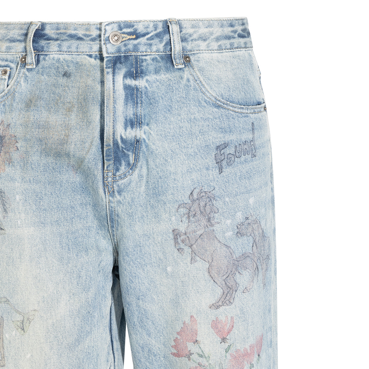 LIGHT BLUE COTTON JEANS