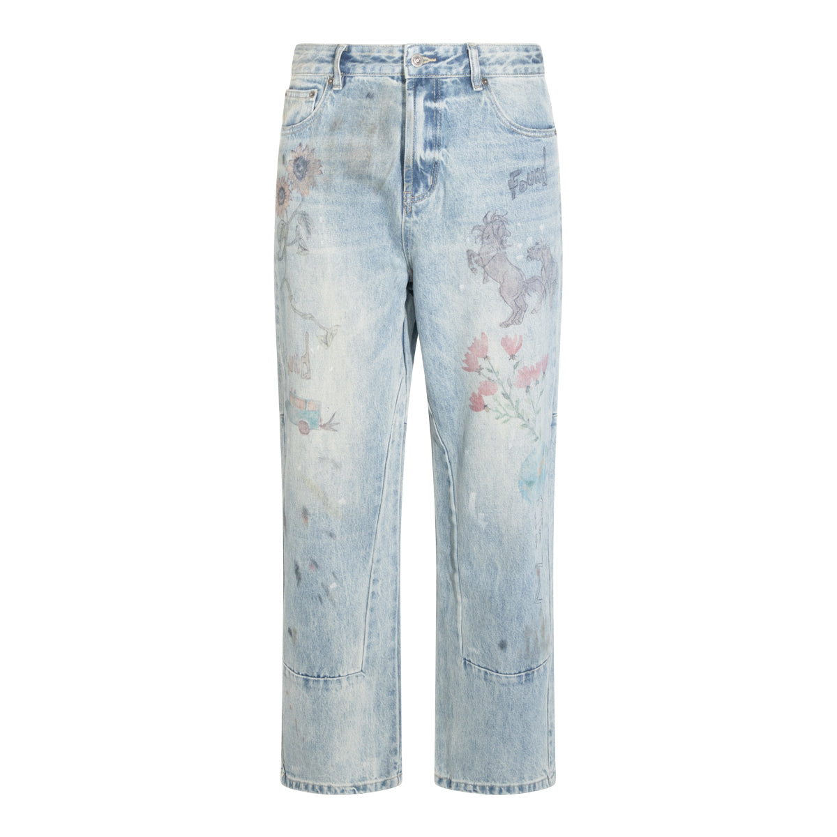 LIGHT BLUE COTTON JEANS