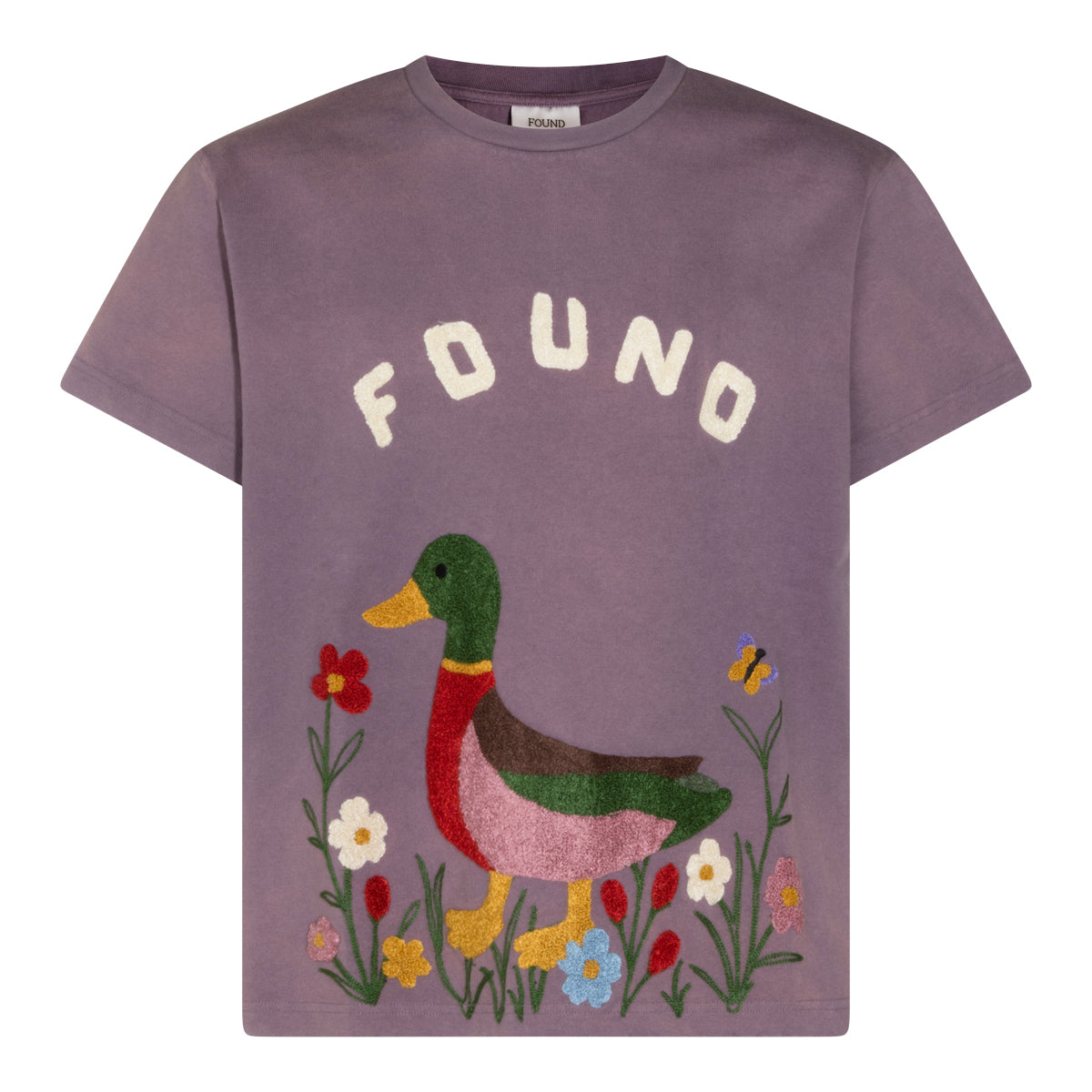 WASHED PURPLE COTTON T-SHIRT