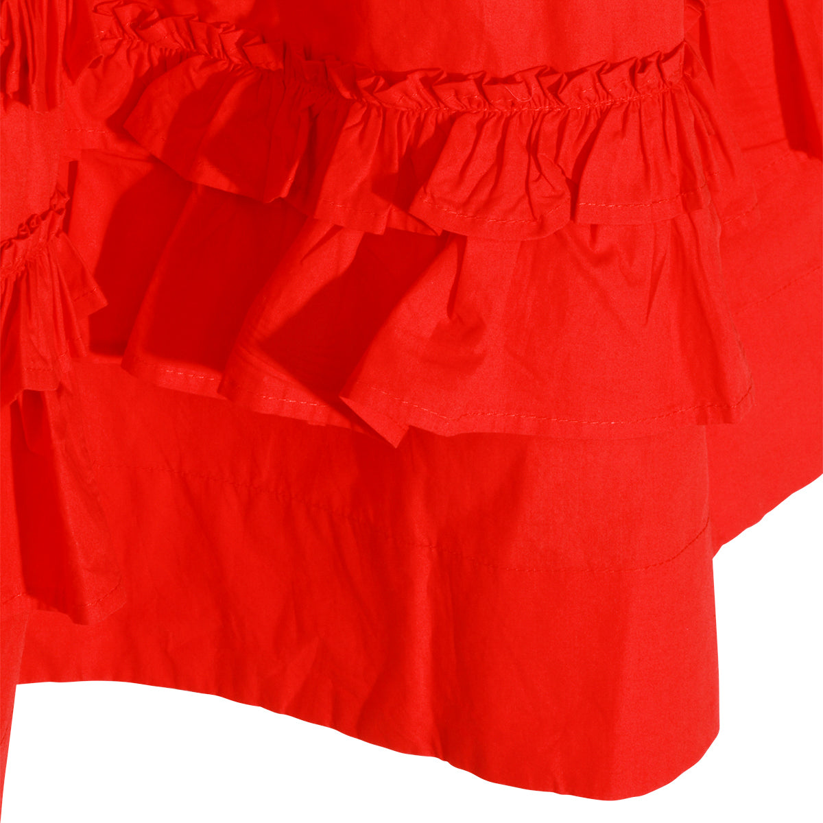 RACING RED COTTON DRESS