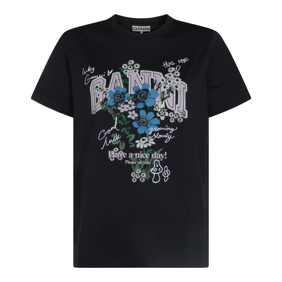 BLACK COTTON T-SHIRT