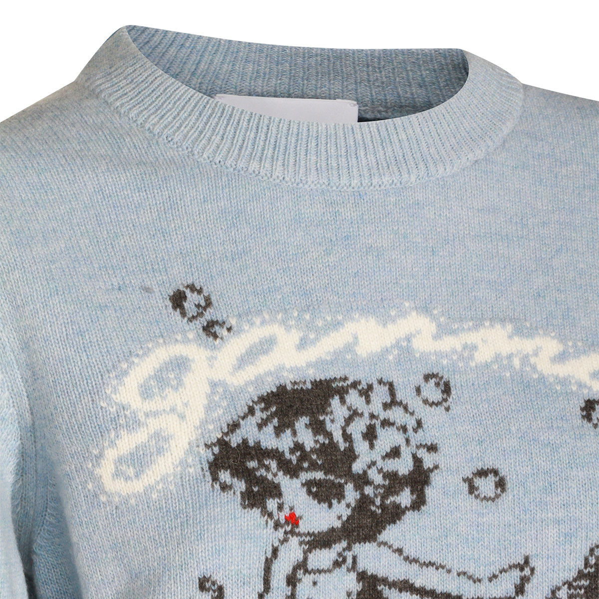 SOFT CHAMBRAY WOOL BLEND SWEATER