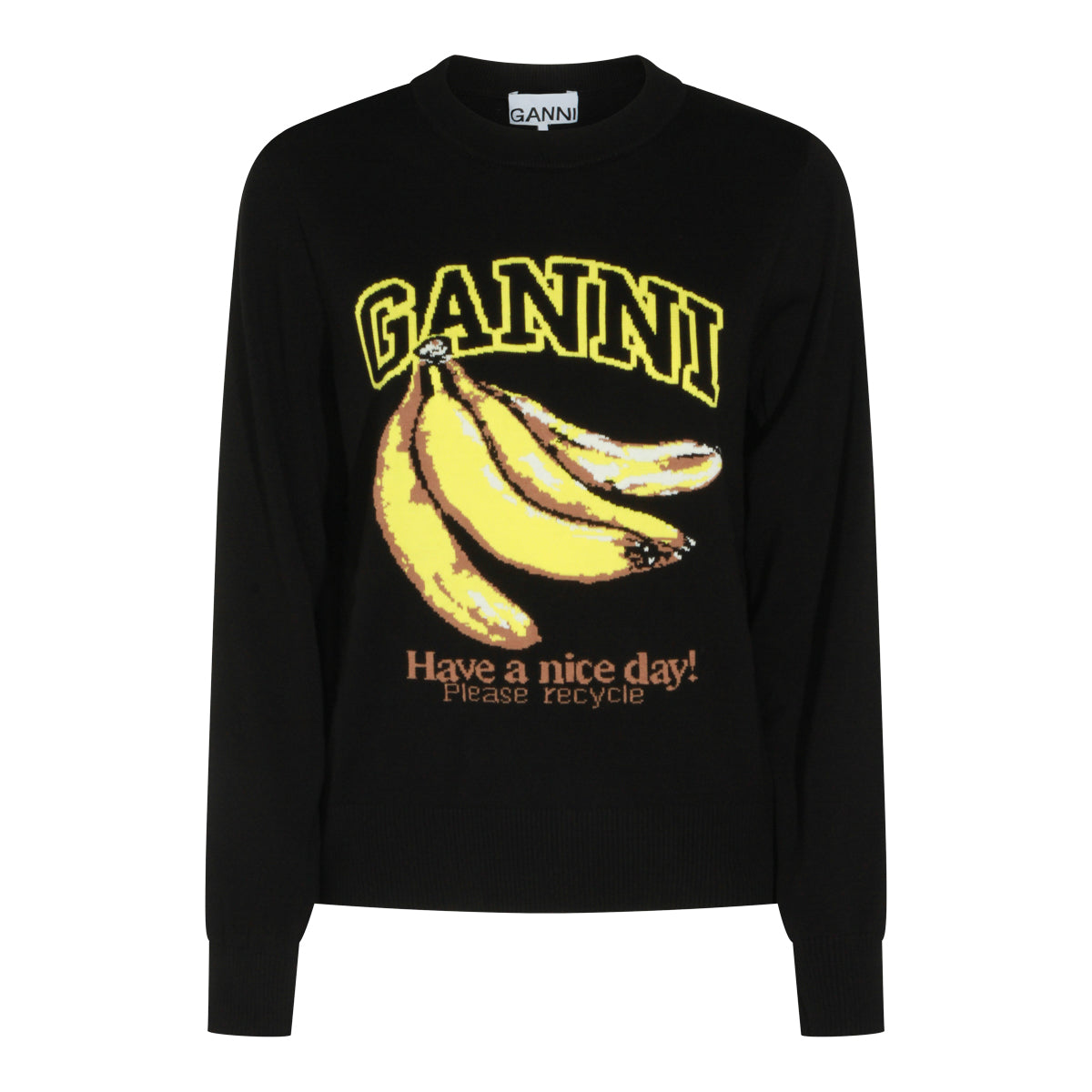 BLACK COTTON BANANA SWEATER