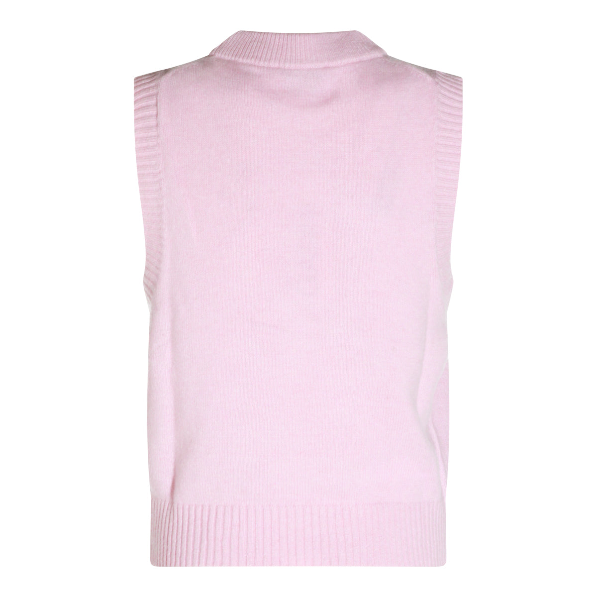 CHALK PINK WOOL VEST KNITWEAR