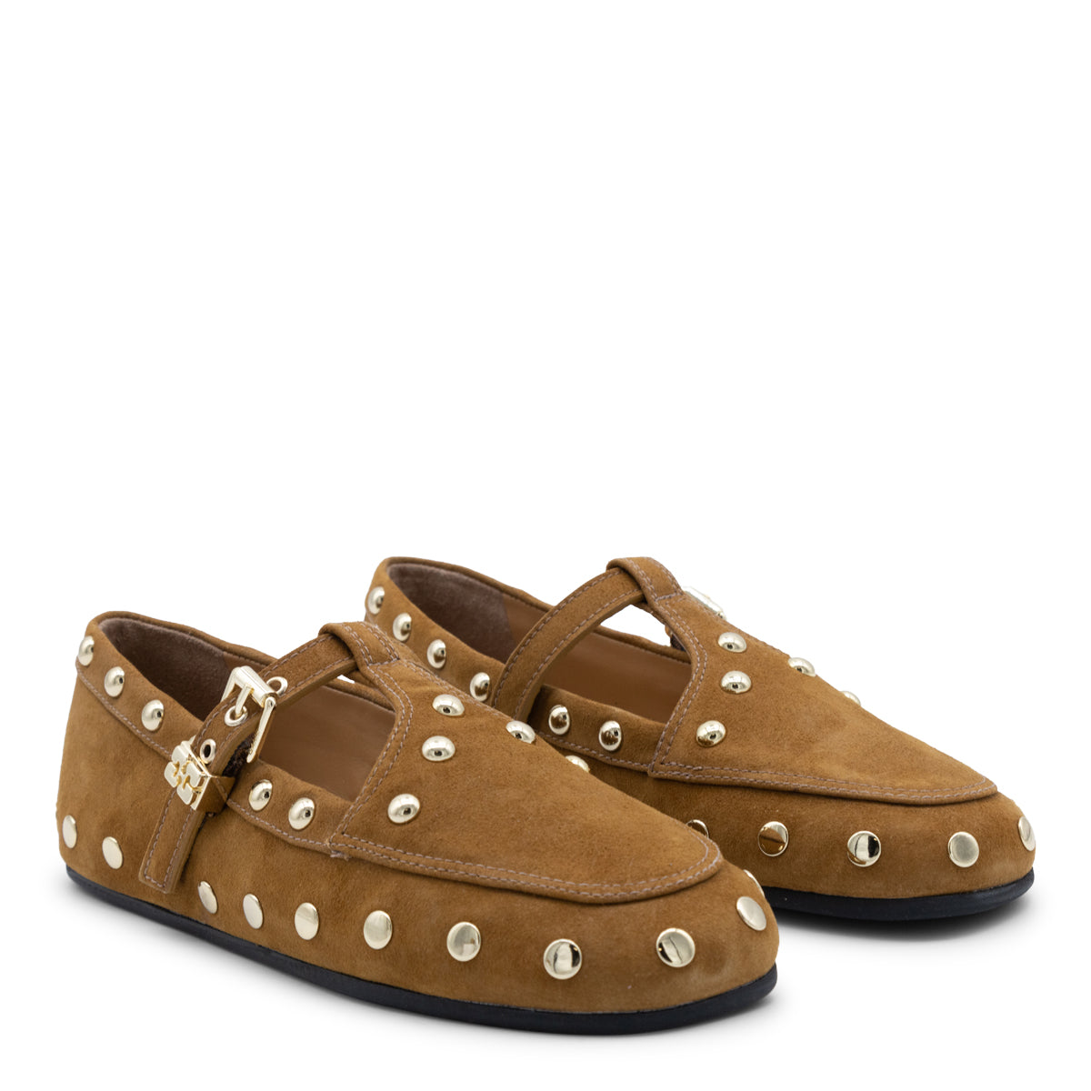 CARAMEL CAFE SUEDE MARY JENNY FLATS