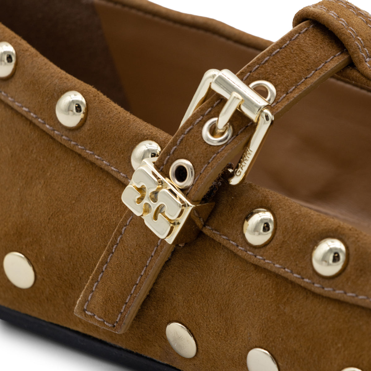 CARAMEL CAFE SUEDE MARY JENNY FLATS