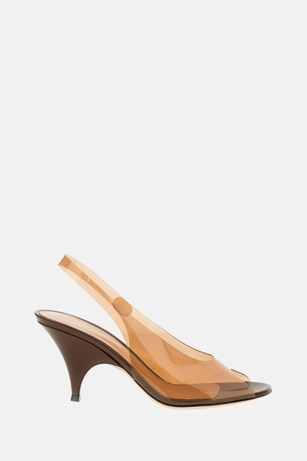 GLASS VITELLO OPEN TOE SHOES