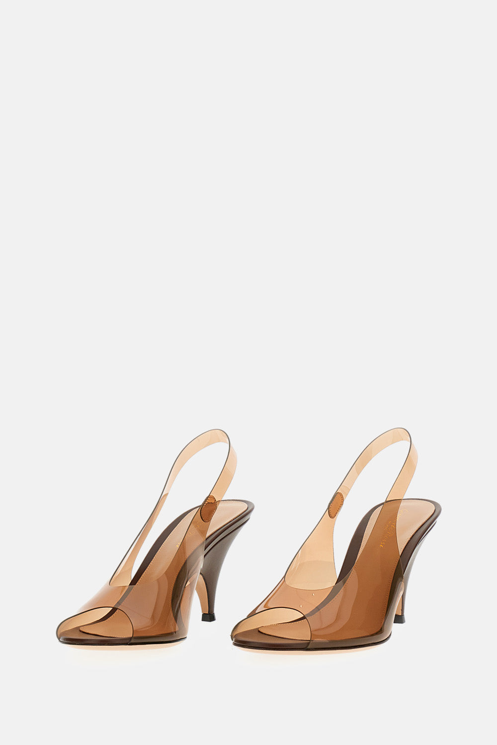 GLASS VITELLO OPEN TOE SHOES