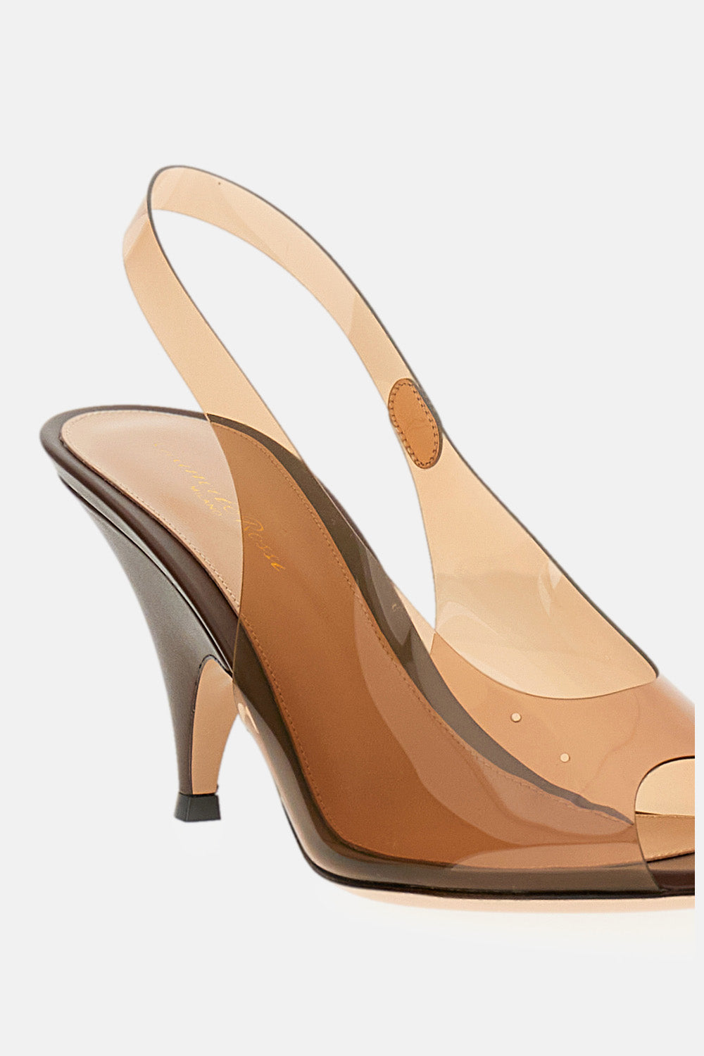 GLASS VITELLO OPEN TOE SHOES