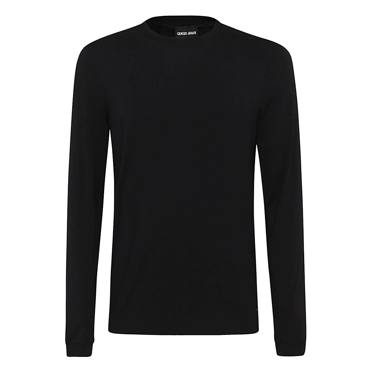 BLACK VISCOSE BLEND T-SHIRT