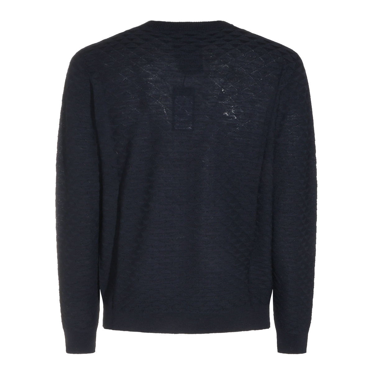 NAVY VIRGIN WOOL JUMPER