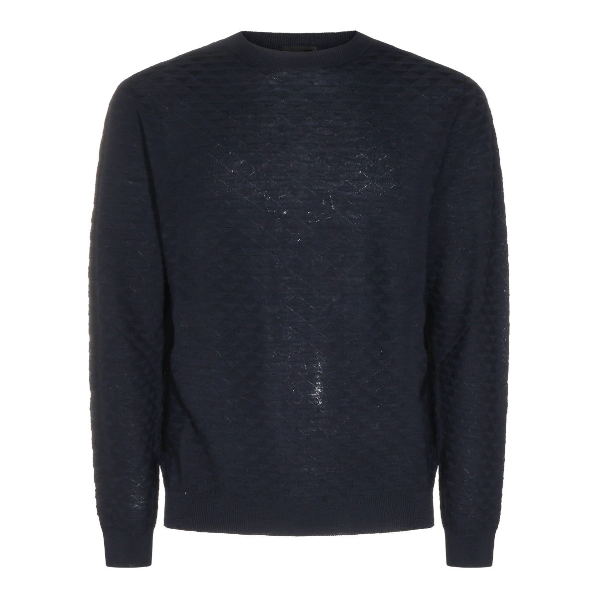 NAVY VIRGIN WOOL JUMPER