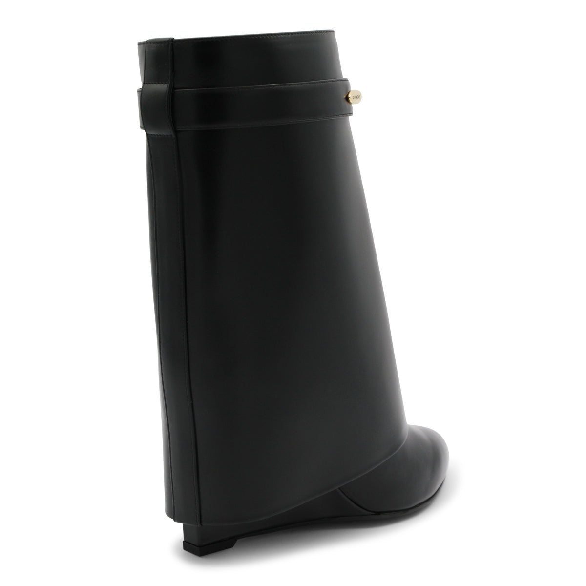 BLACK LEATHER SHARK BOOTS