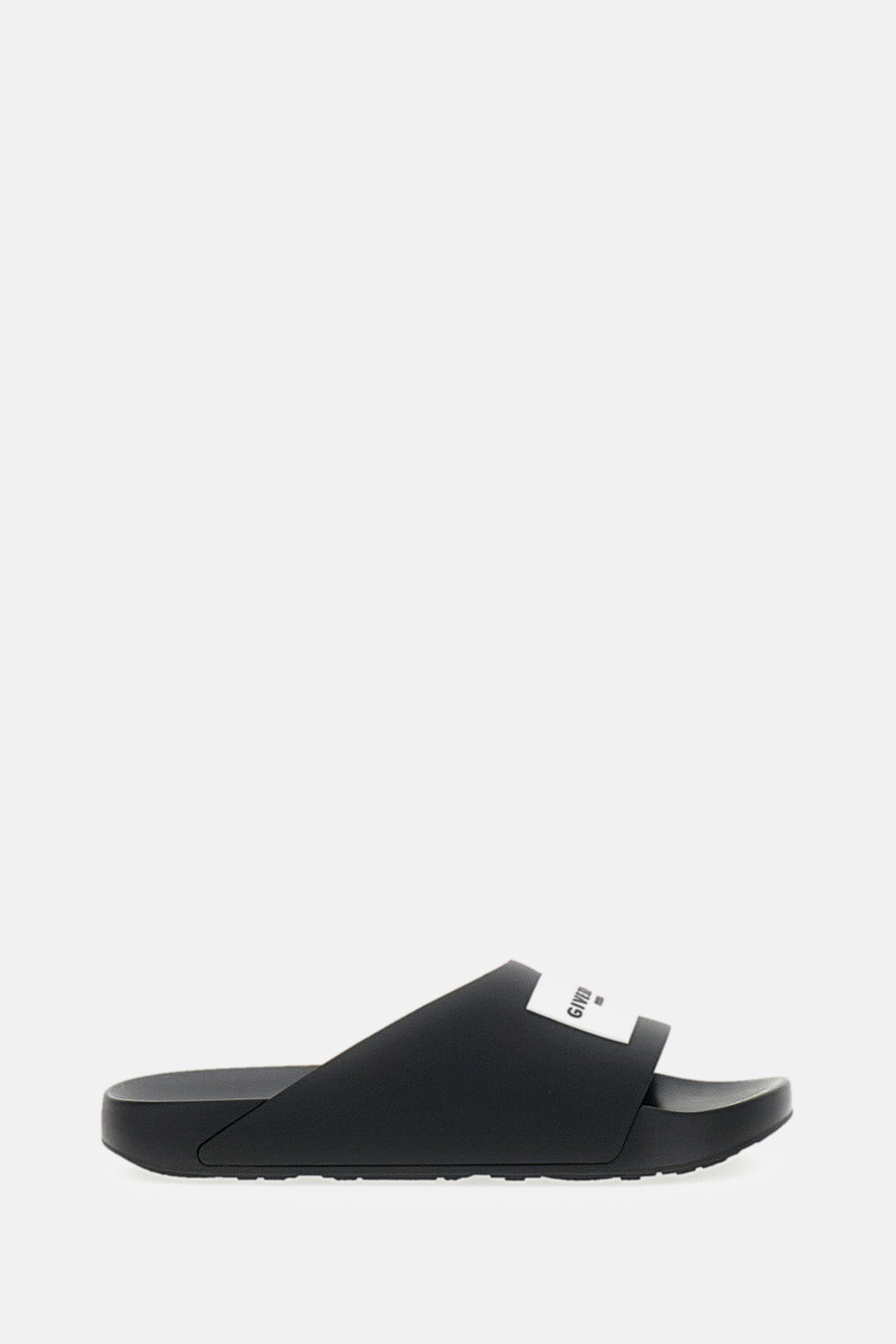 LABEL SLIDE FLAT SANDAL
