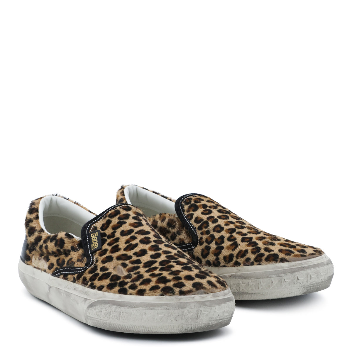 LEOPARD PONYSKIN SLIP ON SNEAKERS