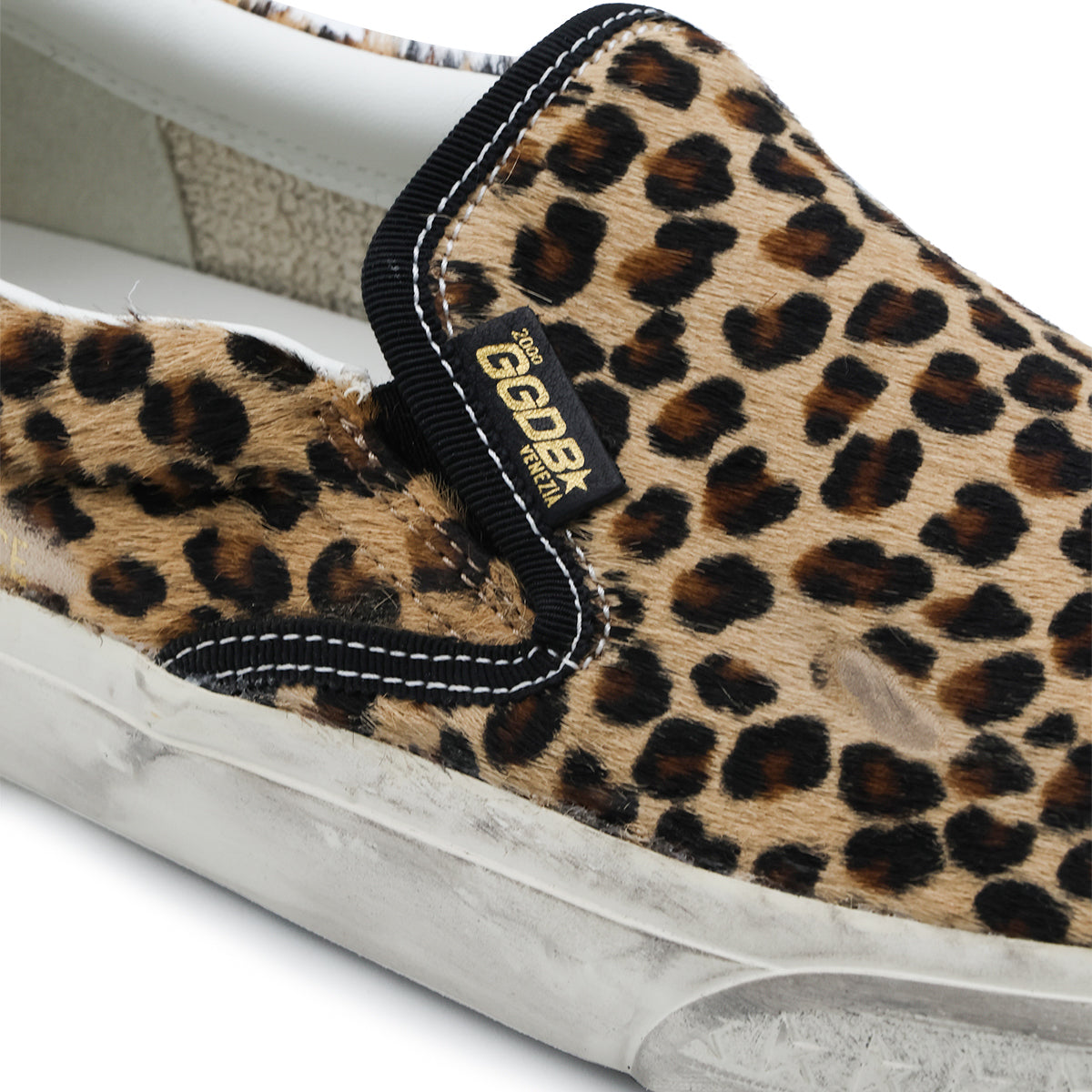LEOPARD PONYSKIN SLIP ON SNEAKERS