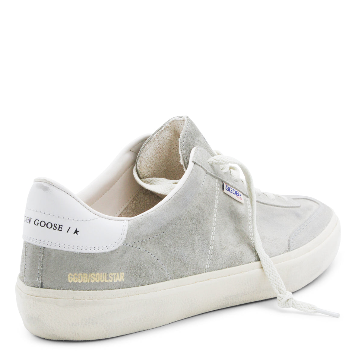 GREY LEATHER SOUL-STAR SNEAKERS