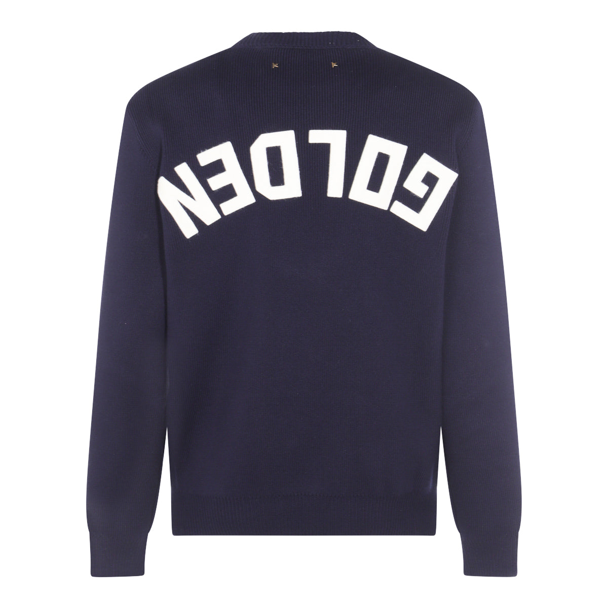 DARK BLUE COTTON BLEND SWEATSHIRT