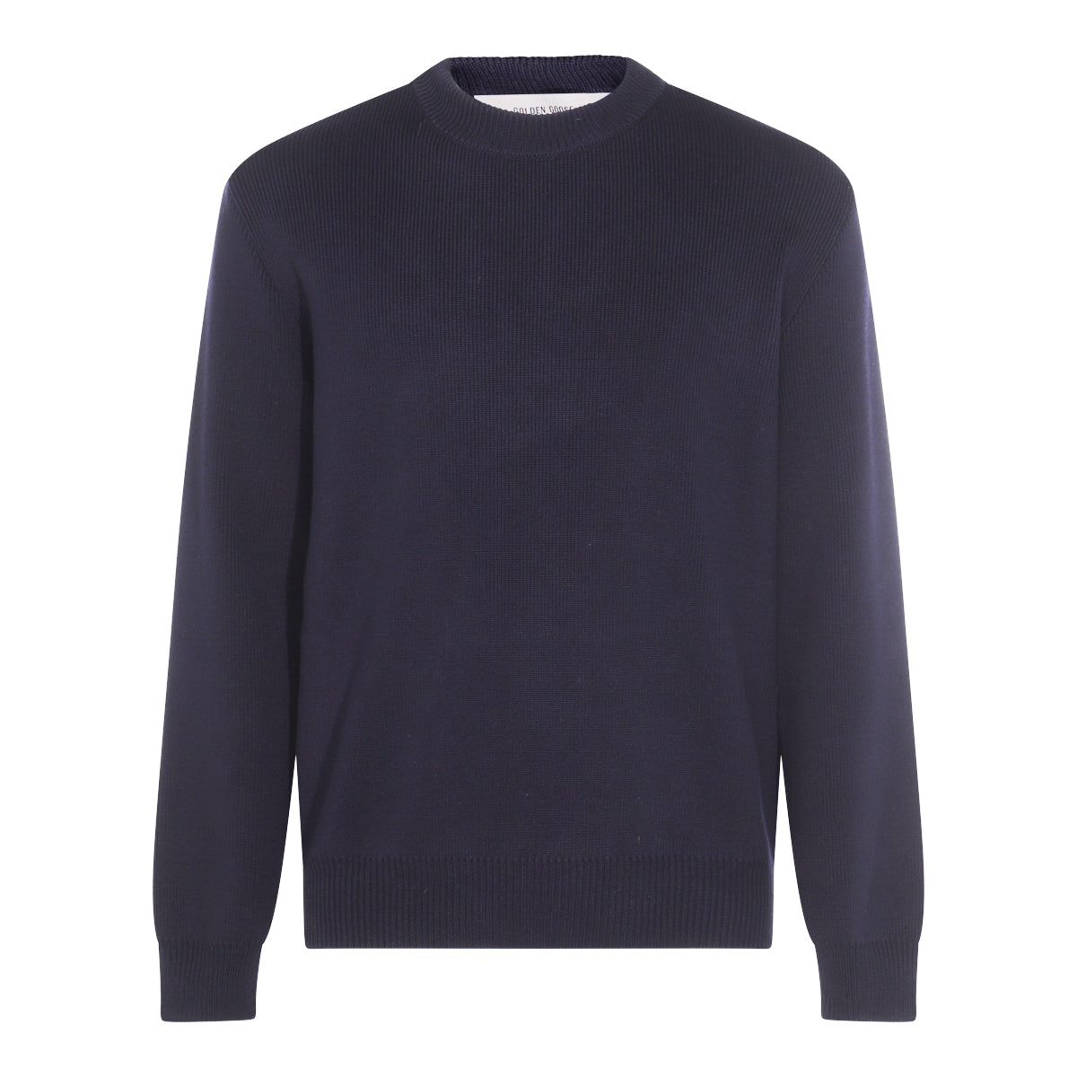 DARK BLUE COTTON BLEND SWEATSHIRT