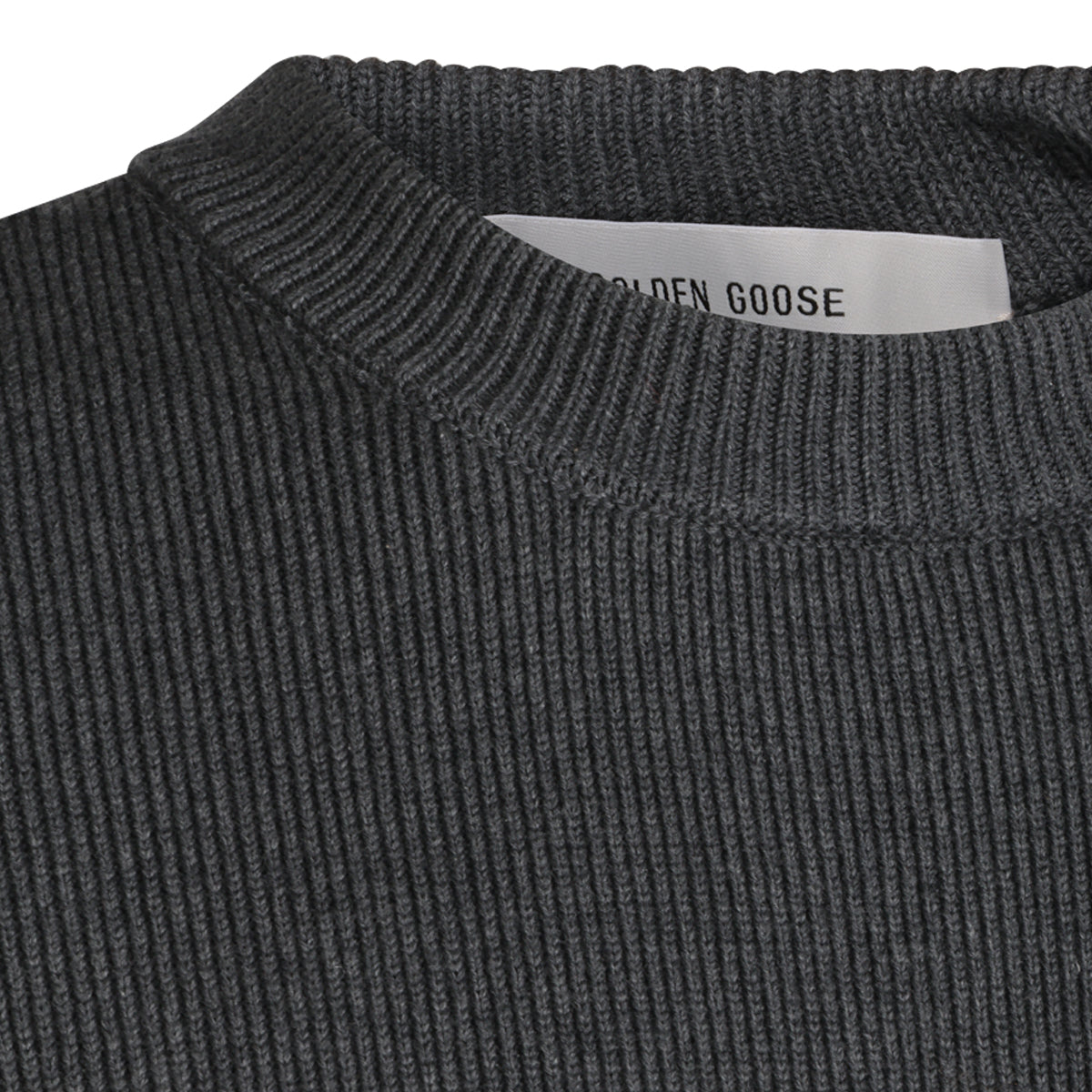 GREY MELANGE COTTON BLEND SWEATSHIRT