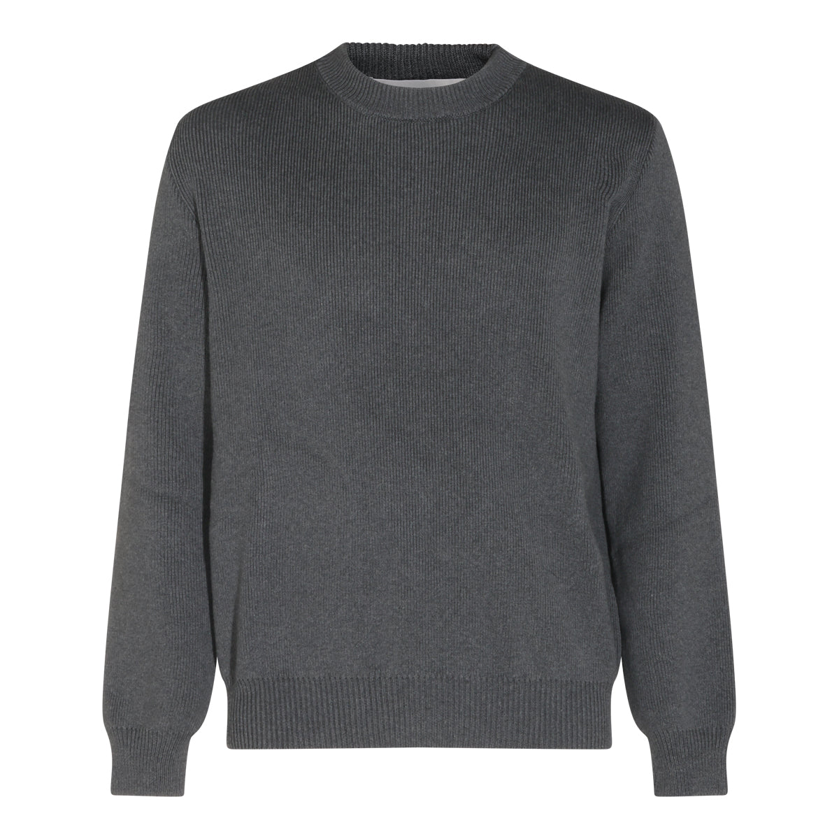 GREY MELANGE COTTON BLEND SWEATSHIRT