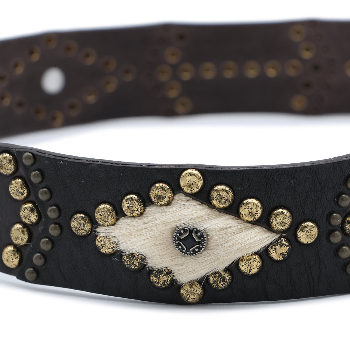 MAHOGANY AND MILK LEATHER BELT