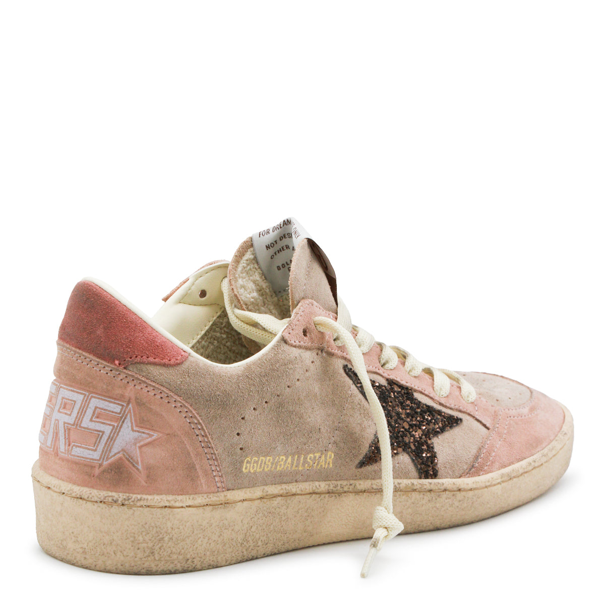 CAMELIA PINK AND NUT BROWN SUEDE STAR SNEAKERS