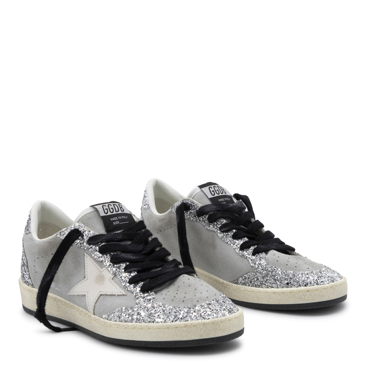 GREY LEATHER BALLSTAR SNEAKERS