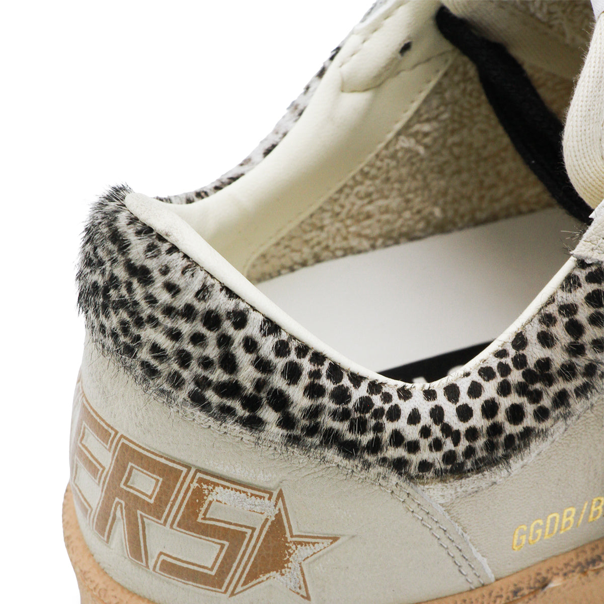 CREAM BLACK AND WHITE LEATHER BALLSTAR SNEAKERS