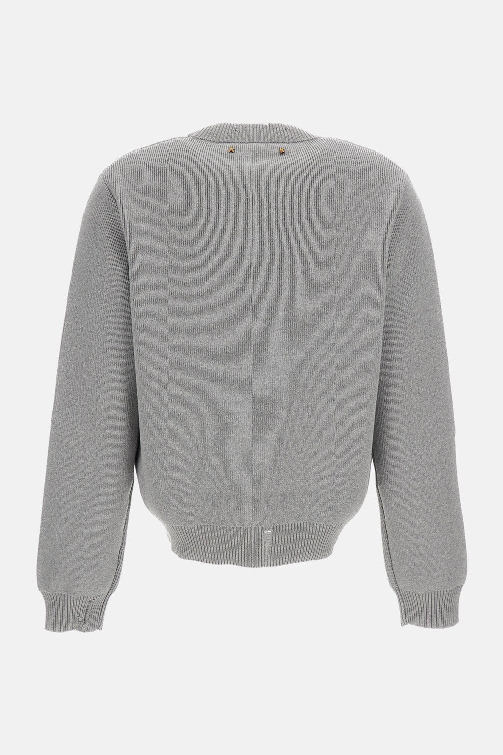 KNIT CREW NECK DISTRESSED COTTON