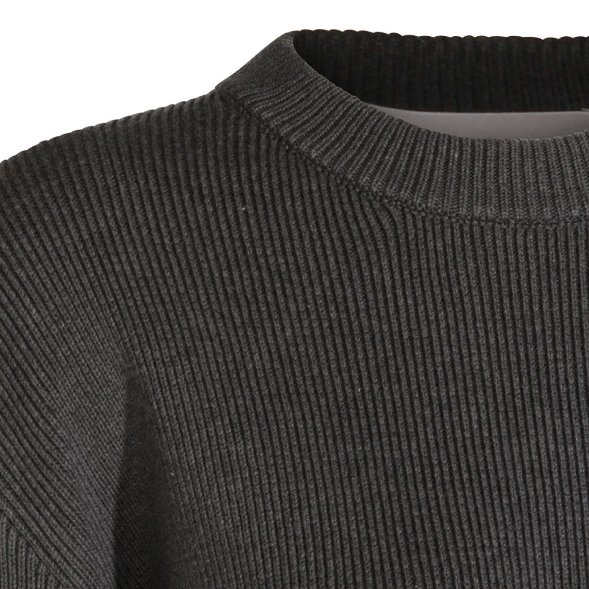 DARK GREY COTTON KNITWEAR
