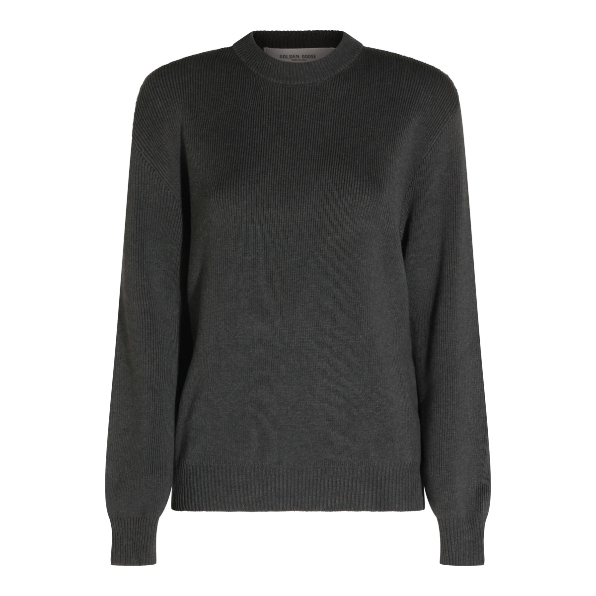DARK GREY COTTON KNITWEAR
