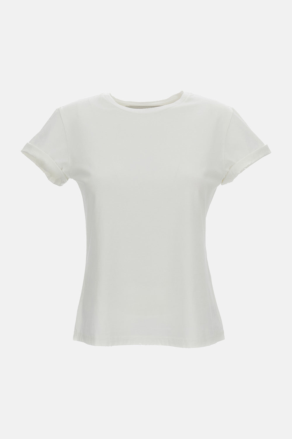 SLIM T-SHIRT DISTRESSED COTTON JERSEY